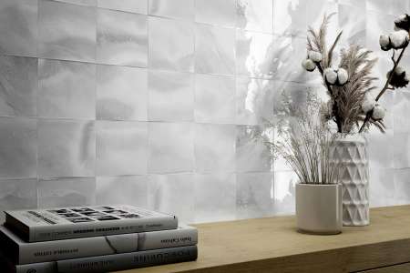 Proměnlivý bílý obklad Cifre Polaris White 12,5x12,5