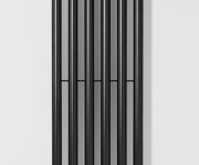 Sapho Pilon Otopné Těleso 418x1800mm, Se šesti Háčky Pro Ručník, černá Mat