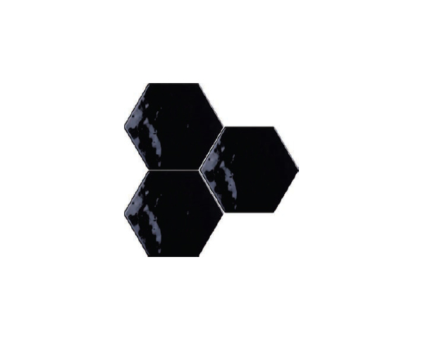 Obklad Tonalite Exabright Esagona Nero 15,3x17,5 - černá