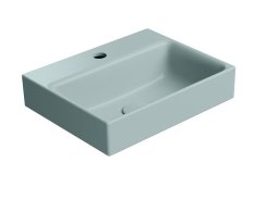 Gsi Nubes Keramické Umyvadlo 40x32cm, Broušená Spodní Hrana, Ghiaccio Mat