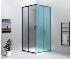 Gelco Sigma Simply Black Sprchové Dveře Posuvné Pro Rohový Vstup 900 Mm, Sklo Brick