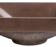 Sapho Agos Betonové Umývátko 40x22cm, Levé/pravé, Tmavě Hnědá Pololesk