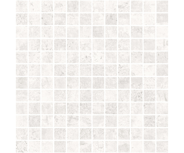 Mozaika Aparici Metallic White Mosaico 30x30 (2.5x2.5) Nat. Rett. - bílá