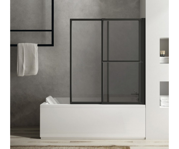 Polysan Olbia Vanová Zástěna S Pneumatickým Zdvihem, š. 1230mm, černá Mat, čiré Sklo