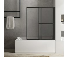 Polysan Olbia Vanová Zástěna S Pneumatickým Zdvihem, š. 1230mm, černá Mat, čiré Sklo