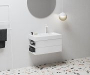 Umyvadlo Lite 80/60 L/P, s otvorem pro baterii, bez přepadu - Umyvadlo Lite 80/60 L, s otvorem pro baterii, bez přepadu XJXL1280001
