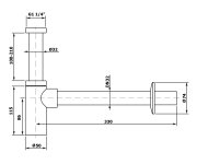 Bruckner Umyvadlový Sifon 5/4", Dn32, Kulatý, Chrom