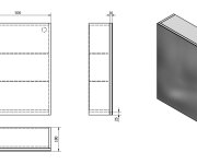 Aqualine Vega Galerka, 50x70x18cm, Dub Platin