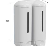 Marplast Shower Medium Dvojitý Dávkovač Tekutého Mýdla, 2x250ml, Bílá