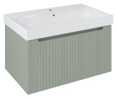 Sapho Nelio Strip Umyvadlová Skříňka 76,5x44x49cm, 1x Zásuvka, Verde