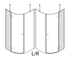 Polysan Globe Fixní Sklo S Otvory Pro Panty čtvrtkruhové Zástěny, 1000mm, Sklo Mat