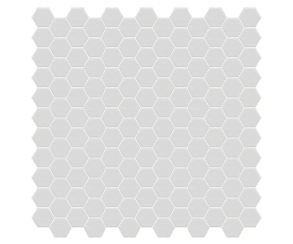 Mozaika Appiani Eden Gesso 30x30 Hexagon Matt. - bílá