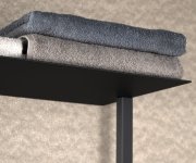 Sapho Ska Nástěnný Sušák Ručníků S Policí 604x1184x252mm, černá Mat
