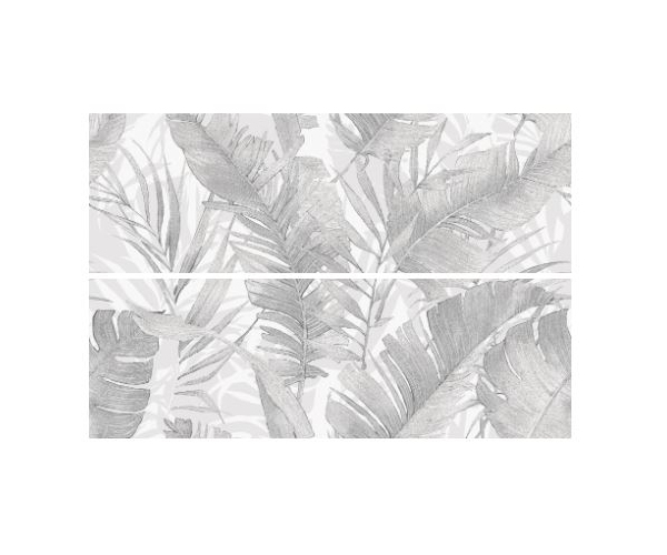 Luxusní dekor Brennero Bloomy Silk Grey 25x75