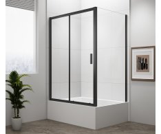 Polysan Deep Black Obdélníkový Sprchový Kout 1200x750mm L/p Varianta, čiré Sklo