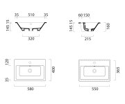 Gsi Kube X Keramické Umyvadlo Zápustné 58x40cm, Bílá Extraglaze