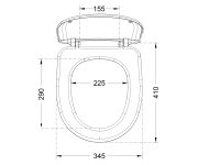 Aqualine Riga Wc Sedátko, Bílá