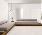 Dlažba jako mramor Azuvi Class Bianco 120x280 Polished Rett. - bílá