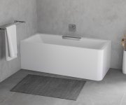 Polysan Cascata L Monolith Obdélníková Vana 180x80x60cm, Kaskáda Nerez