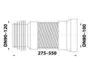 Bruckner Wc Roztažitelné Flexi Dopojení, 275-550mm