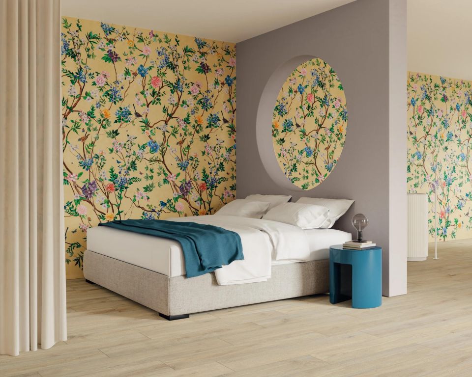 Realizace Luxusní velkoformátová dlažba místo tapety ze série Impronta Decora