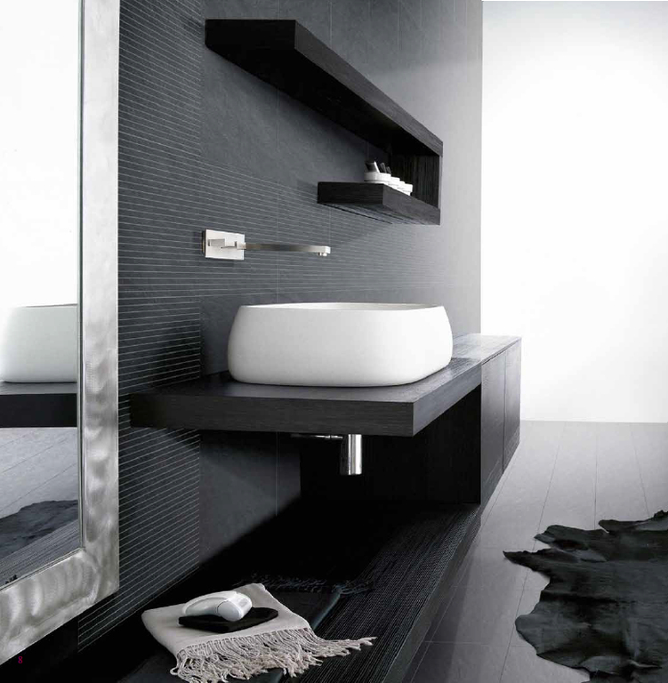 Realizace Moderní černá koupelna Settecento Concreta Lava