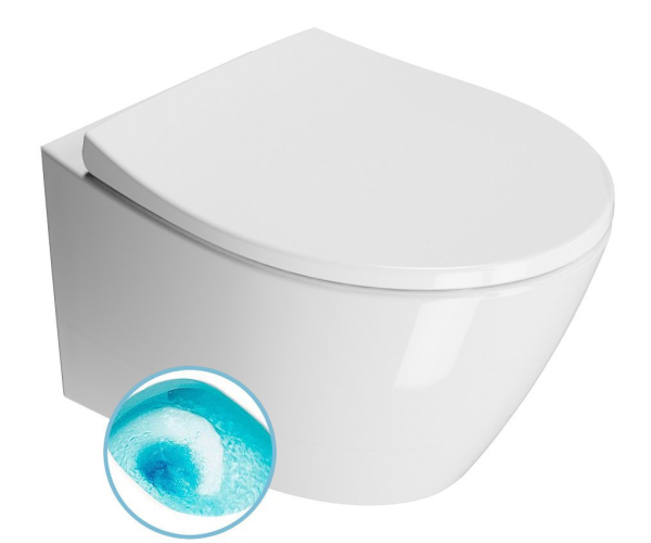 Gsi Modo Závěsná Wc Mísa, Swirlflush, 37x52cm, Bílá Extraglaze