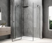 Polysan Globe Gun Metal Obdélníkový Sprchový Kout 900x1000mm, čiré Sklo, Levé