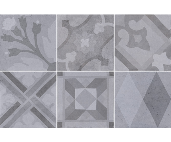 Retro dlažba Equipe Antiqua Encants Alabaster 20x20 Mix - šedá (skladem)