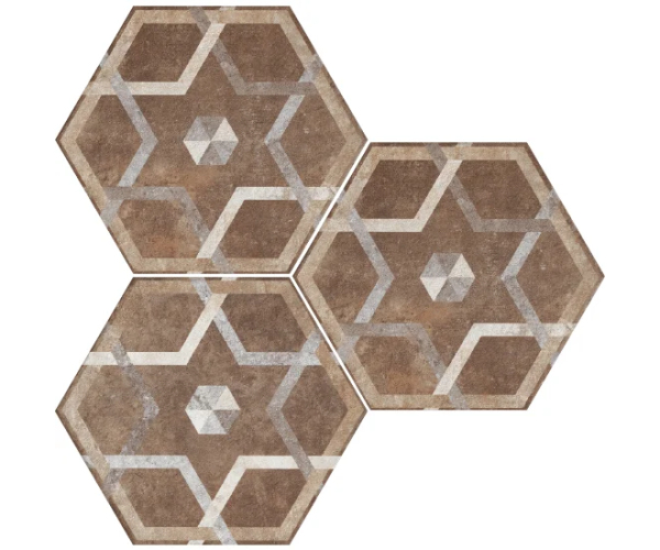 Dlažba jako cihla Fioranese Heritage Deco Exagona Texture_5 34,5x40