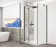 Gelco Trinity Black Obdélníkový Sprchový Kout 1100x1000mm, čiré Sklo, Levé