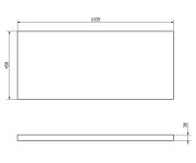 Aqualine Vega Deska Pod Umyvadlo 104x45cm, Dub černý