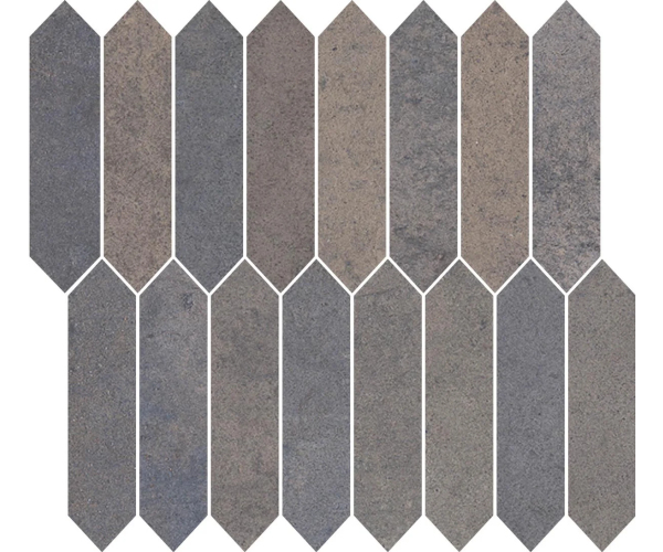 Obklad Gambini Heartland Mosaico Picket Charcoal 29x25 Nat. - antracitová