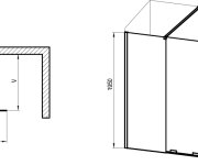 Sprchový kout Roll ROWI - ROWI 140, lesk+transparent X9WVM0C00Z1