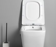 Sapho Porto Cleanwash Závěsná Wc Mísa Rimless, Integrovaná Baterie A Bidet. Sprška, 36x52cm, Bílá