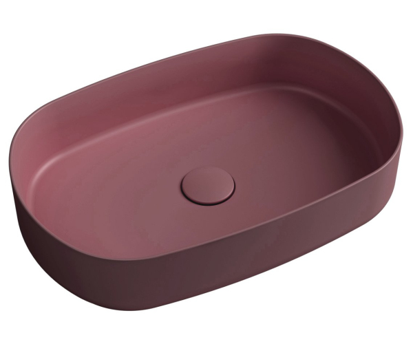 Isvea Infinity Oval Keramické Umyvadlo Na Desku, 55x36cm, Maroon Red