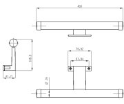 Aqualine Kronas Led Svítidlo, 6w, 230v, 400x40x100mm, Ip44, Plast, Chrom