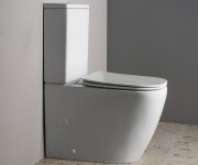 Sapho Imala Wc Kombi, Vortex Rimless, Spodní/zadní Odpad, Bílá