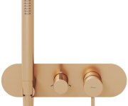 Podomítková baterie Espirit, s přepínačem, se setem, pro R-box - ES 068.60RGB.O3.RB07D.+S Podomítková baterie 3-cestná bez tělesa, se sprchovým setem, růžové zlato kartáčované X070356