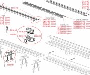 Plastový Podlahový žlab Alca Simple S Matným Roštem, Délka 950 Mm - Mat ALC-APZ9-950M