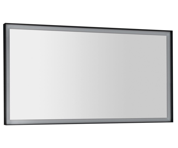 Sapho Sort Zrcadlo S Led Osvětlením 120x70cm, černá Mat