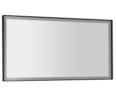 Sapho Sort Zrcadlo S Led Osvětlením 120x70cm, černá Mat
