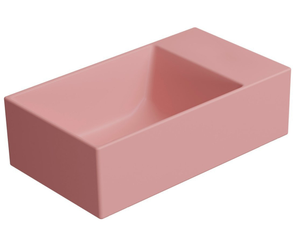 Gsi Kube X Keramické Umývátko 40x23cm, Bez Otvoru, Pravé/levé, Blush Mat