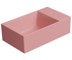 Gsi Kube X Keramické Umývátko 40x23cm, Bez Otvoru, Pravé/levé, Blush Mat
