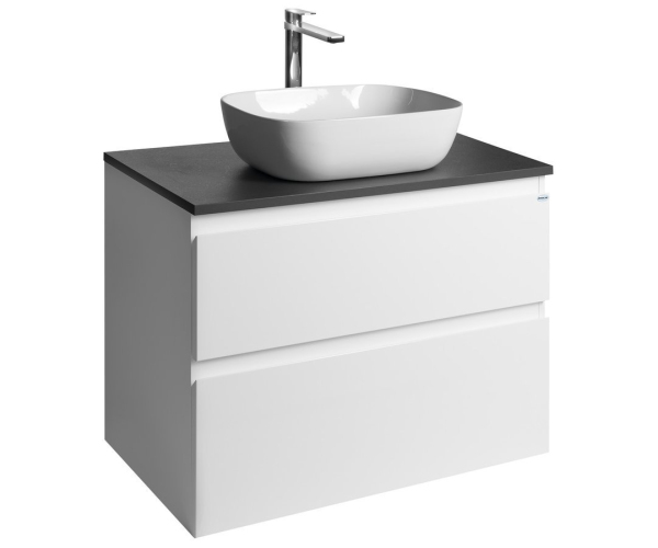 Aqualine Altair Skříňka S Deskou 78,5 Cm, Bílá/antracit Břidlice