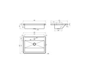 Nofer Závěsný Umývací žlab 600x130x450mm, Nerez Mat