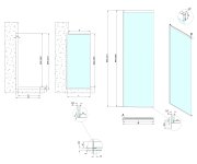 Polysan Architex Sada Pro Uchycení Skla, Podlaha-stěna-strop Se Spádovou Lištou, 1615x2600mm, Pravá, Leštěný Hliník