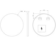 Sapho Velur Kulaté Zrcadlo S Led Podsvícením ø 60cm