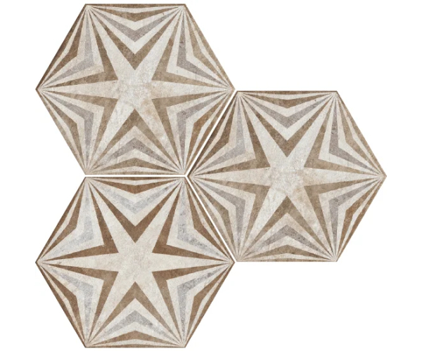 Dlažba jako cihla Fioranese Heritage Deco Exagona Texture_3 34,5x40