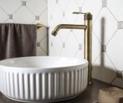 Sapho Versi Stojánková Umyvadlová Baterie Vysoká, Prodloužená Hubice, Bronz